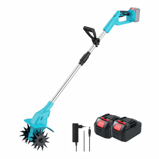 Motozappa Elettrica 48V Senza Fili  Potente, Leggera e Facile da Usare, 2 Batterie Incluse.