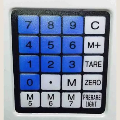 Bilancia Elettronica Professionale da Banco per Alimenti - Bilancia Digitale con 7 Tasti di Memoria e Piatto in Acciaio Inox e Schermo LCD con Prezzo