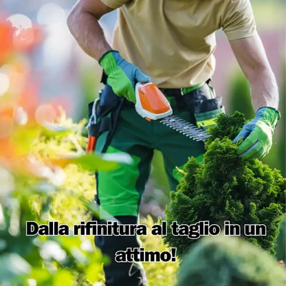 Tagliasiepi a Batteria Tosaerba a Batteria 12V, Strumento 2 in 1 con Autonomia di 60 Minuti, Lame Intercambiabili 14 cm per Siepi