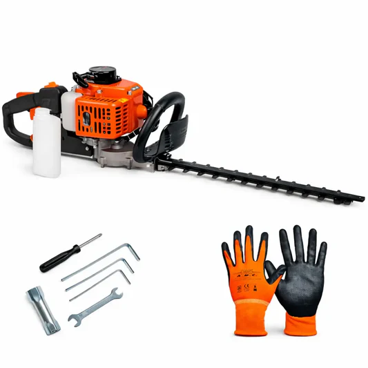 Tagliasiepi a Scoppio 23cc Professionale, Lama 60 cm, Manico Rotante, Leggero e Potente