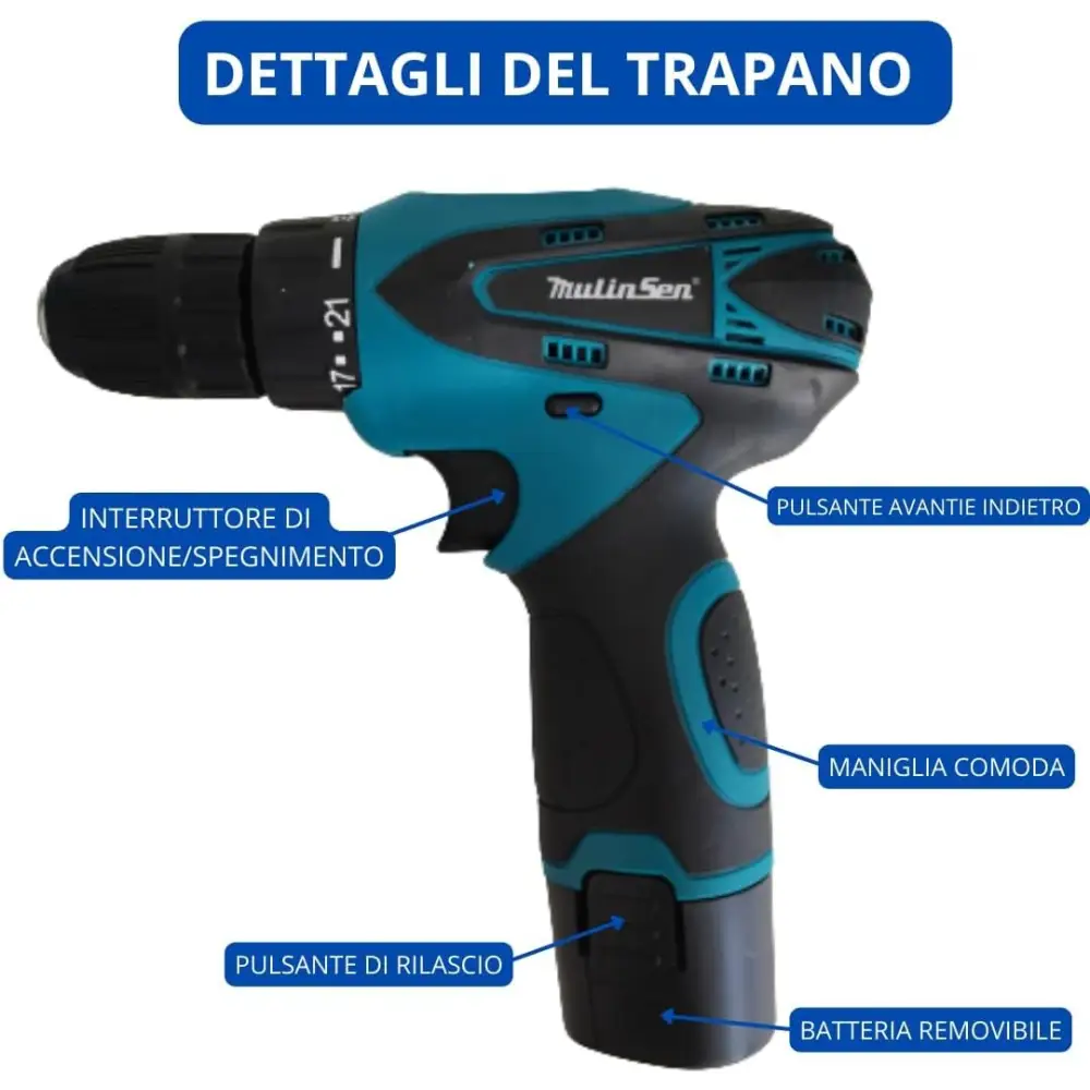 Trapano Avvitatore a Batteria, Mini Smerigliatrice Angolare, Taglierina Elettrica